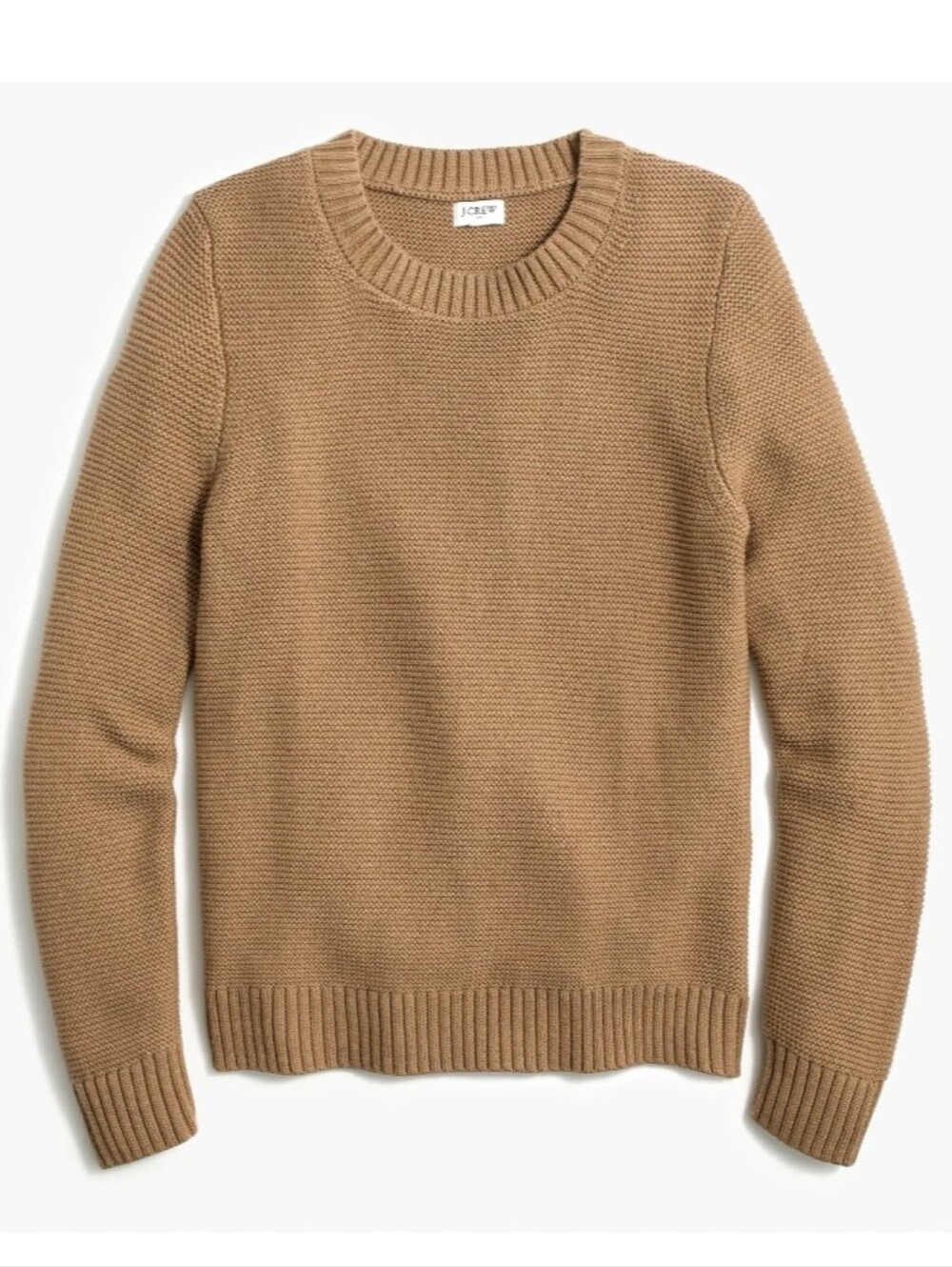 J. Crew Factory Tan Textured Crewneck Sweater Sz S